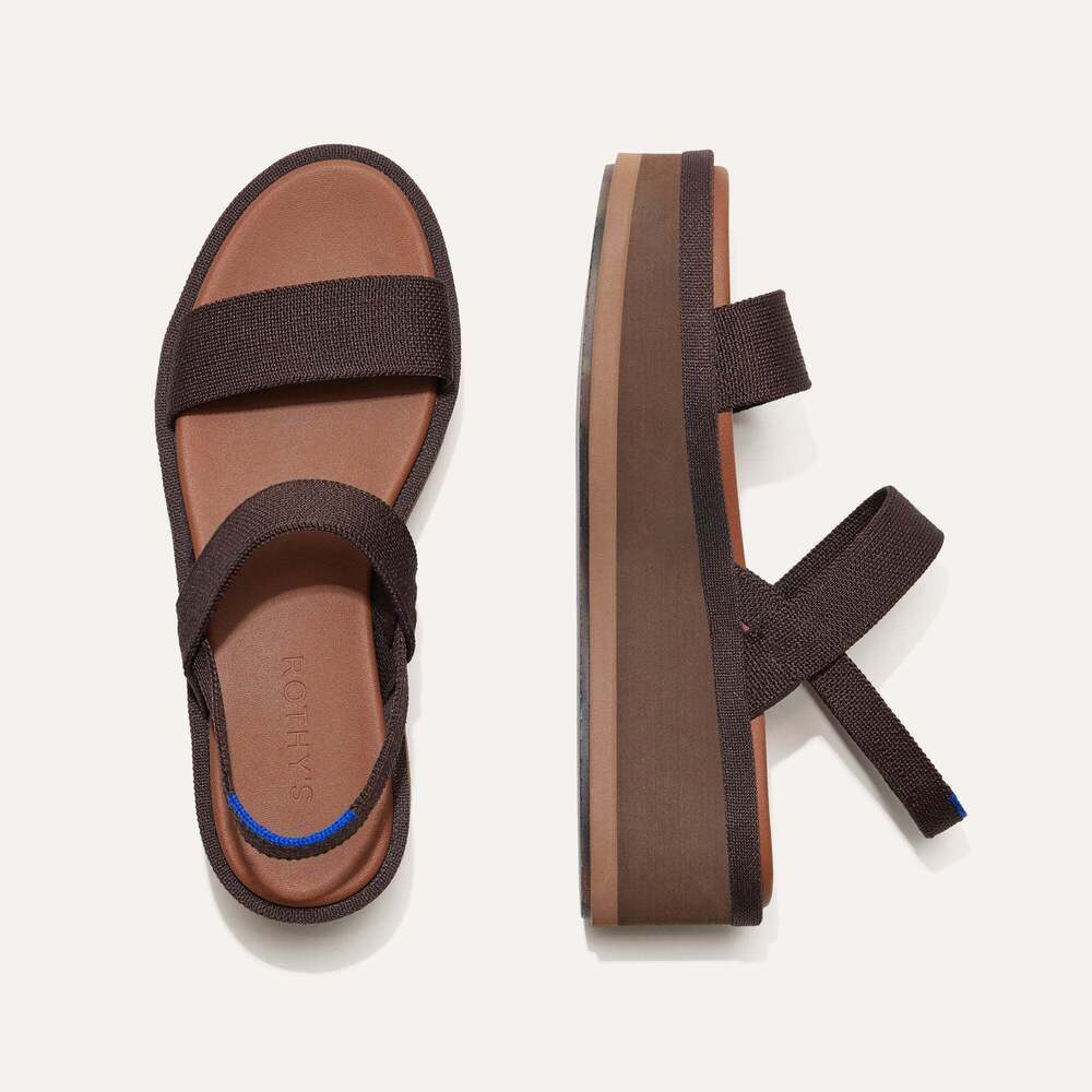 NEW IN BOX Rothy's The Lightweight Wedge Sandal - Cardamom Size 9.5